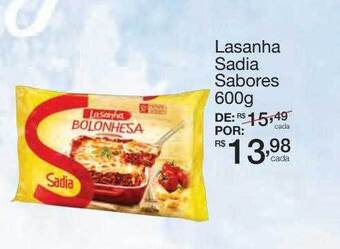 Mambo Lasanha sadia sabores oferta