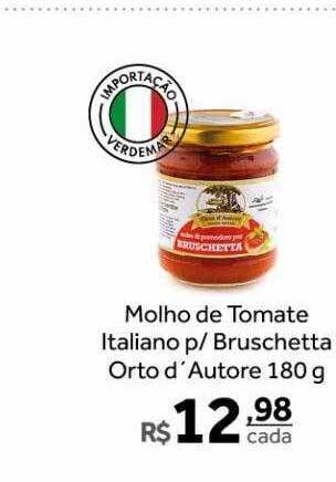 Verdemar Supermercado Molho de tomate italiano p bruschetta orto d'autore oferta