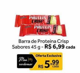 Verdemar Supermercado Barra de proteina crisp sabores oferta