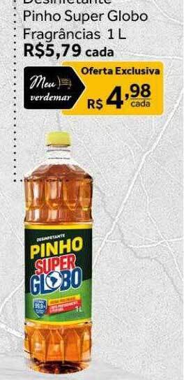 Desinfetante pinho super globo fragrâncias