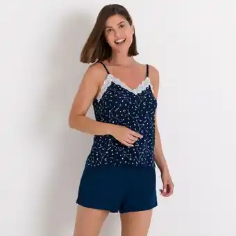 Lojas Havan Pijama com alça de viscolycra camila moretti marinho resort oferta