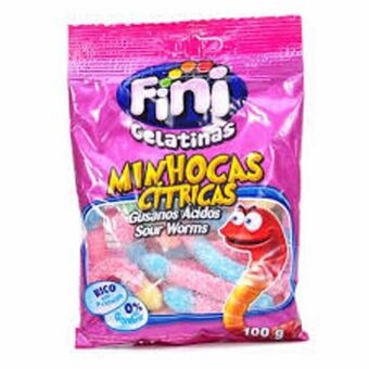 Balas de gel fini minhoc citric 90g