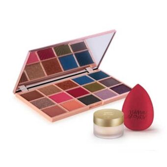 Eudora Combo niina secrets: palette de sombras crystal + primer facial + esponja de maquiagem oferta