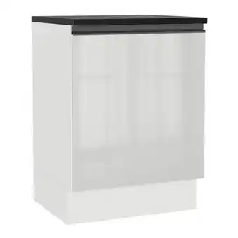 Balcão madesa acordes 100% mdf 60 cm 1 porta - frente branco brilho
