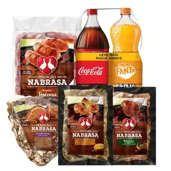Pão de Açúcar Kit churrasco perdigão na brasa + pack coca-cola pet 2l e fanta laranja pet 2l oferta