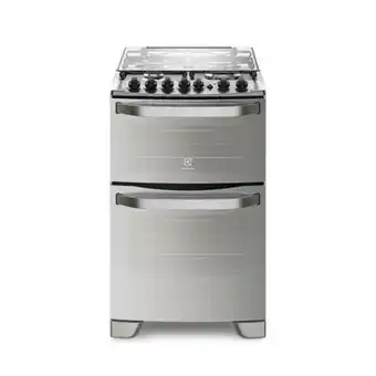 Pão de Açúcar Fogão de piso electrolux de 04 bocas com duplo forno prata - 56dxq - 220v oferta
