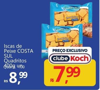 Iscas de peixe Costa Sul Quadritos 400g
