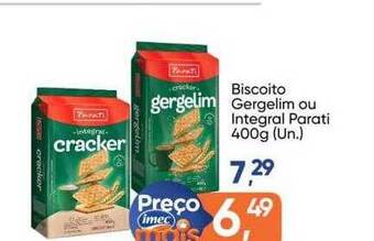 Imec Supermercados Biscoito gergelim ou integral parati oferta