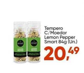 Tempero c moedor lemon pepper smart