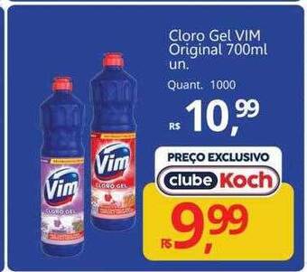 Supermercados Koch Cloro gel vim original oferta