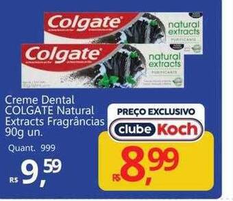 Supermercados Koch Creme dental colgate natural extracts fragrâncias oferta