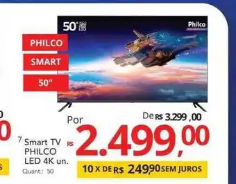 Supermercados Koch Smart tv philco led 4k un. 50 oferta
