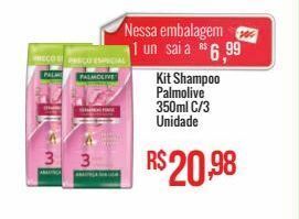 Mart Minas Kit shampoo palmolive 350ml 3un oferta