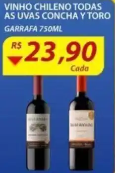 Assaí Atacadista Vinho Chileno Todas as Uvas Concha Y Toro 750ml oferta