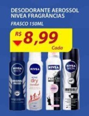 Assaí Atacadista Desodorante Aerossol Nivea Fragrancias 150ml oferta