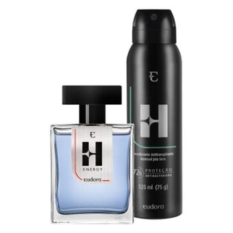 Eudora Kit energy colônia desodorante + desodorante aerossol eudora h oferta
