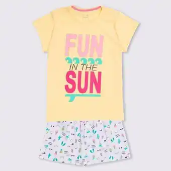 Pijama 12 ao 16  fun in the sun marmelada branco