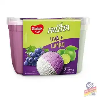 Supermercados Santa Helena Sorvete gellak uva limao pote 2 litros oferta