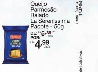 Queijo parmesão ralado la serenissima pacote