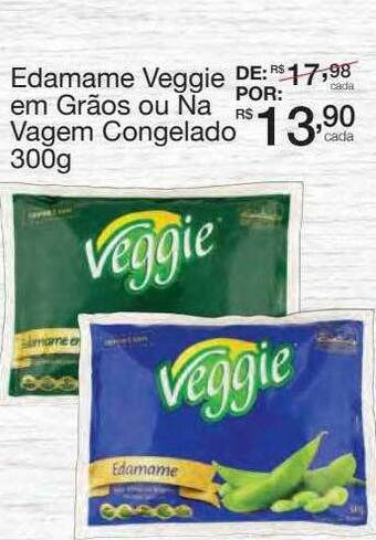 Edamame veggie em grãos ou na vagem congelado