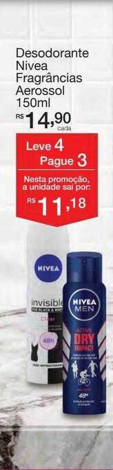 Mambo Desodorante nivea fragrâncias aerossol oferta