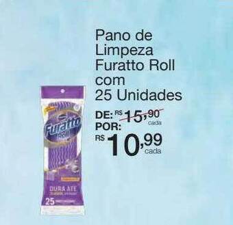 Mambo Pano de limpeza furatto roll com 25 oferta