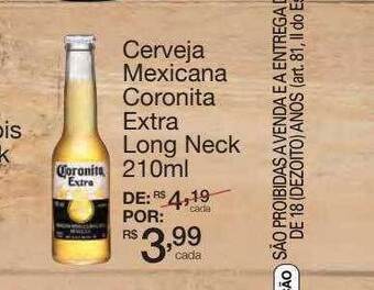 Mambo Cerveja mexicana coronita extra long neck oferta