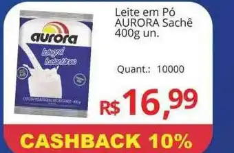 Supermercados Koch Leite em pó aurora sachê oferta