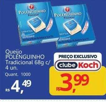 Supermercados Koch Queijo polenguinho tradicional oferta
