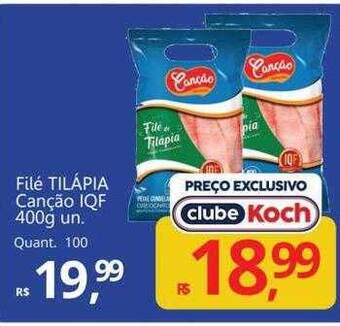 Supermercados Koch Filé tilápia canção iqf oferta