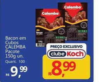 Supermercados Koch Bacon em cubos calemba oferta