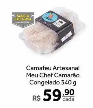 Verdemar Supermercado Camafeu artesanal meu chef camarão congelado oferta