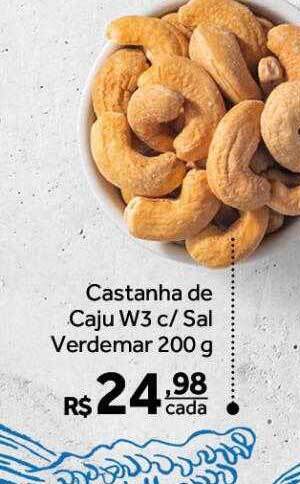 Verdemar Supermercado Castanha de caju w3 c sal verdemar oferta