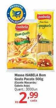 Althoff Supermercados Massa isabela bom gosto pacote oferta