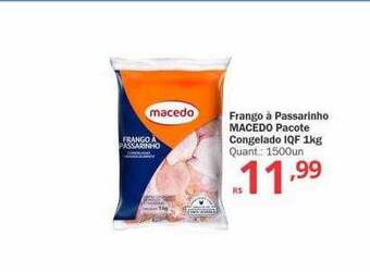 Althoff Supermercados Frango à passarinho macedo pacote congelado iqf oferta