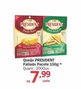 Althoff Supermercados Queijo president fatiado pacote oferta