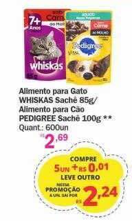 Althoff Supermercados Alimento para gato whiskas saché - alimento para cão pedigree sachê oferta
