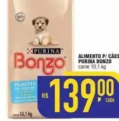 Mercantil Rodrigues Alimento p/ cães purina bonzo carne 10,1 kg oferta