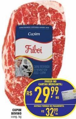 Mercantil Rodrigues Cupim bovino cong. kg oferta