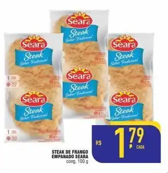 Mercantil Rodrigues Steak de frango empanado seara cong. 100 g oferta
