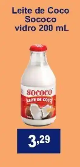 Calvo Atacadista Leite de coco Sococo vidro 200ml oferta