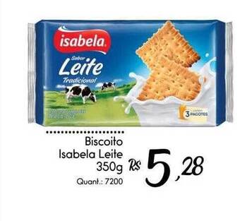Giassi Supermercados Biscoito isabela leite oferta