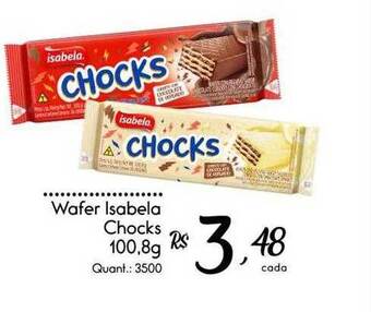 Giassi Supermercados Wafer isabela chocks oferta