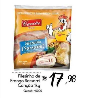 Giassi Supermercados Filezinho de frango sassami canção oferta
