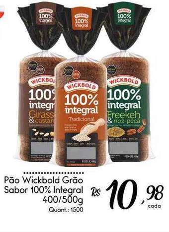 Giassi Supermercados Pão wickbold grão sabor 100% integral oferta