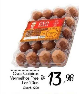 Giassi Supermercados Ovos caipiras vermelhos free lar oferta