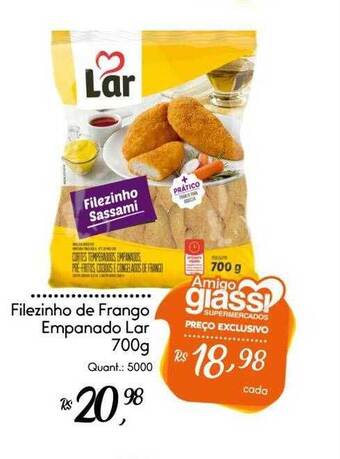 Giassi Supermercados Filezinho de frango empanado lar oferta