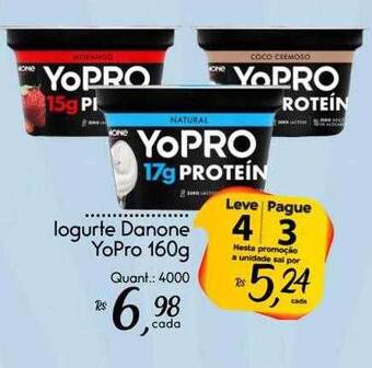 Giassi Supermercados Iogurte danone yopro leve 4 pague 3 oferta