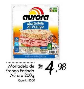 Giassi Supermercados Mortadela de frango fatiada aurora oferta