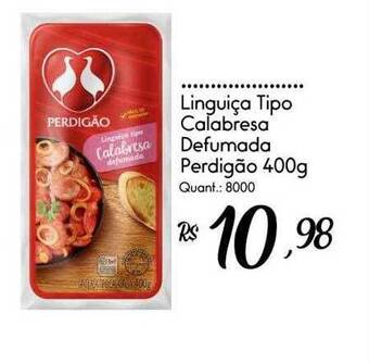 Giassi Supermercados Linguiça tipo calabresa defumada perdigão oferta